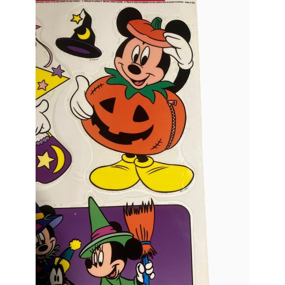 Disney Vintage Halloween Static Cling Window Decorations  Mickey & Friends - Picture 3 of 12